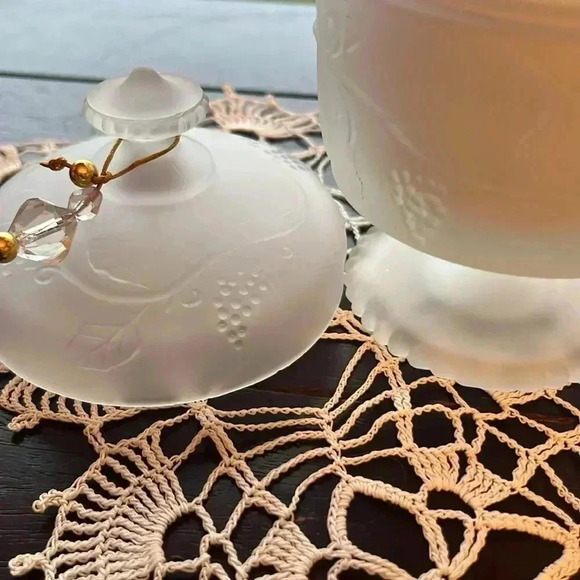 Hand Poured Soy Candle Using Upcycled Vintage Glasssware “Winter” - Picture 5 of 8